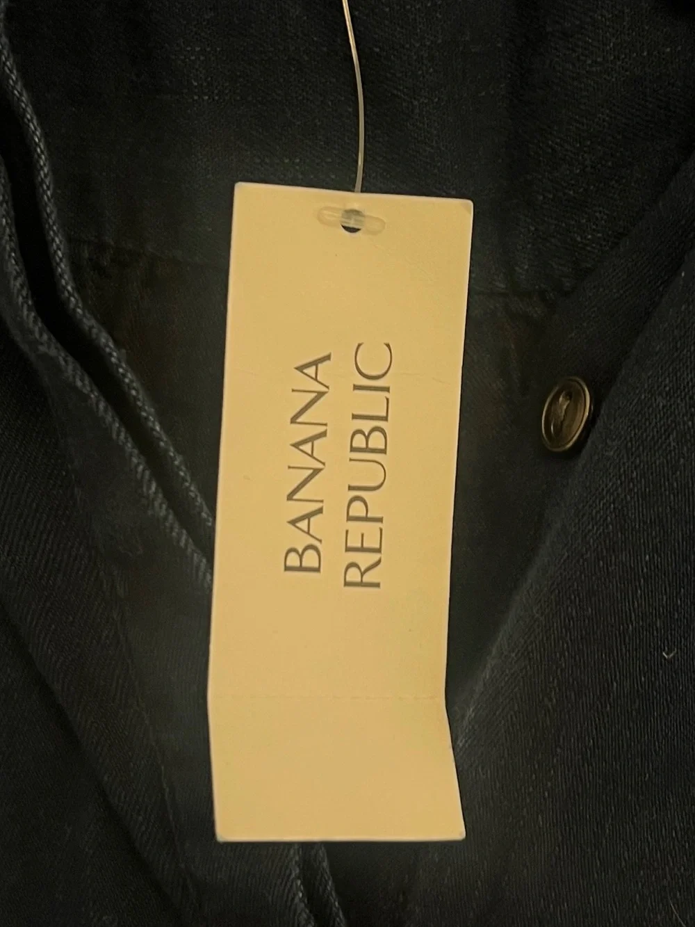 BANANA REPUBLIC Women's Dark Wash Chambray Sleeveless Collared Belted Dress NEW - Picture 4 of 5